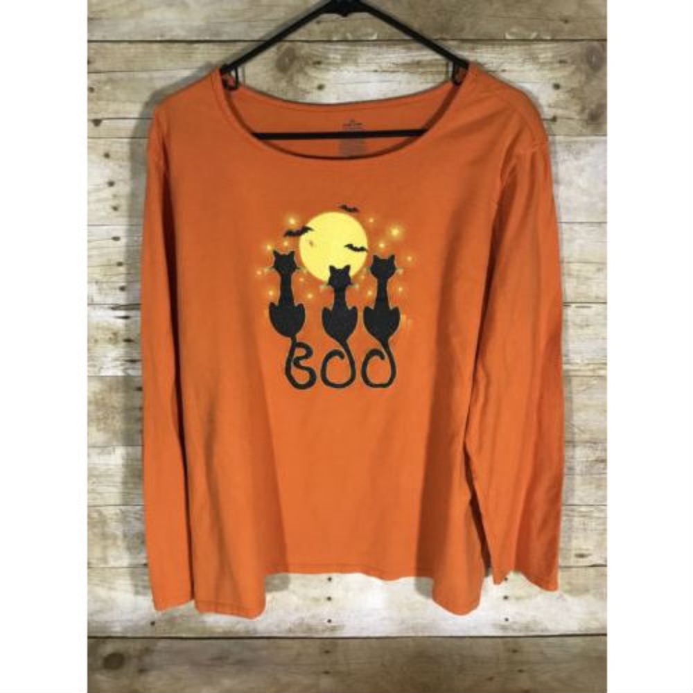 Womens Halloween Long Sleeve T Shirt Size 3XL